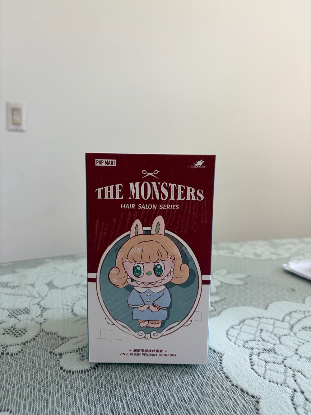 POP MART The Monsters Hair Salon Labubu Vinyl Plush Pendant - Blue Prelude